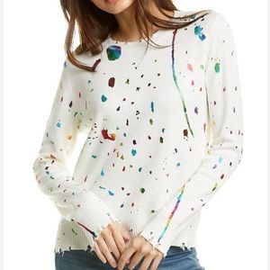 Fate splatter multicolor sweater work once.